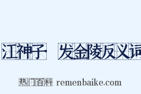 江神子·发金陵反义词是什么意思的图片